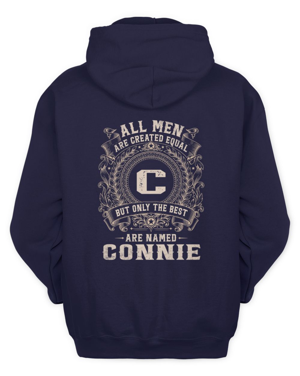 All Men Are Created Equal Cool Logo Shirt CONNIE M1-60 / Unisex Hoodie / navy