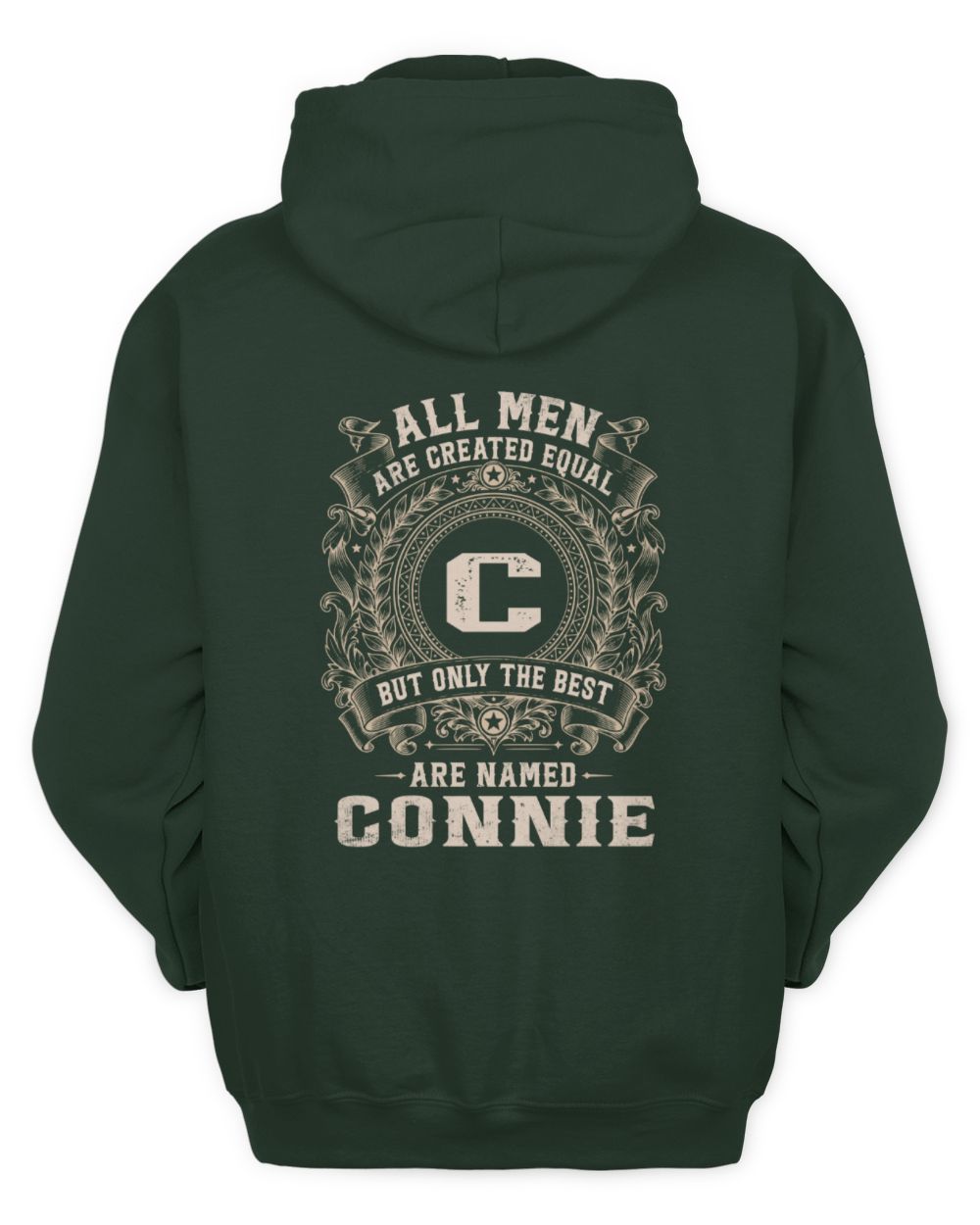 All Men Are Created Equal Cool Logo Shirt CONNIE M1-60 / Unisex Hoodie / forest green