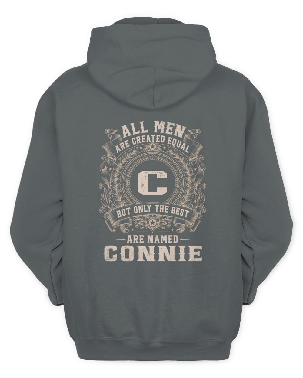 All Men Are Created Equal Cool Logo Shirt CONNIE M1-60 / Unisex Hoodie / charcoal