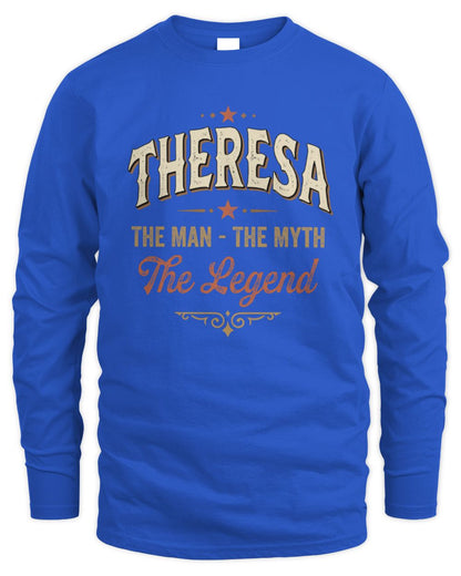 I'm Name I'm Not Rude I Just Have The Balls Funny T-Shirt THERESA M1-77 / Men's Long Sleeved T-Shirt / royal
