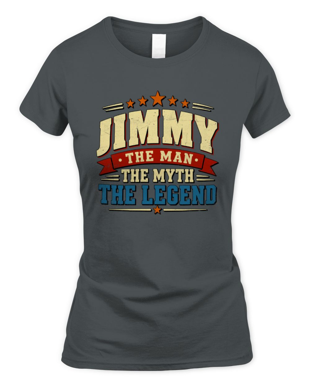 The Man The Myth The Legend Ribbon Vintage T-Shirt JIMMY M1-56 / Women's Standard T-Shirt / charcoal