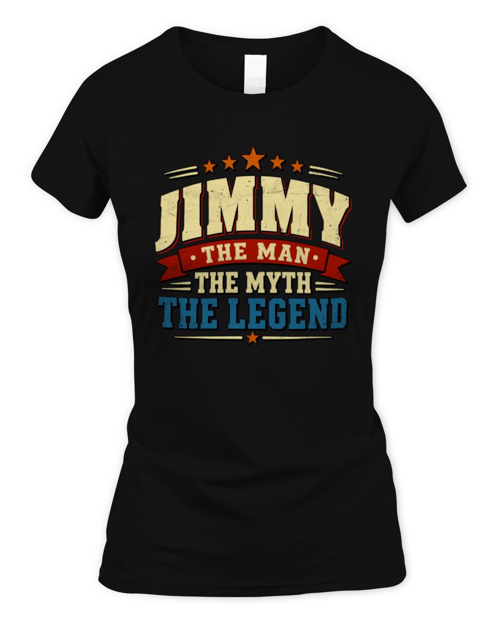 The Man The Myth The Legend Ribbon Vintage T-Shirt JIMMY M1-56 / Women's Standard T-Shirt / black