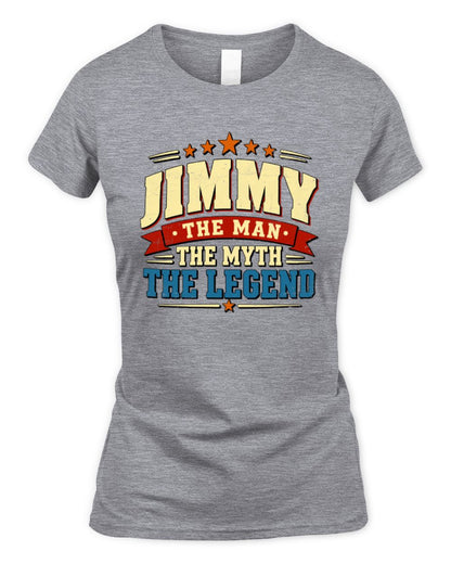 The Man The Myth The Legend Ribbon Vintage T-Shirt JIMMY M1-56 / Women's Standard T-Shirt / sport grey
