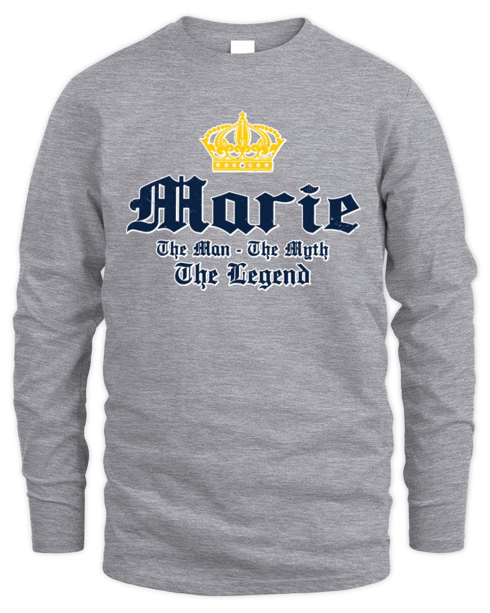 The Man The Myth The Legend Corona Beer T-Shirt MARIE M1-S83 / Men's Long Sleeved T-Shirt / sport grey