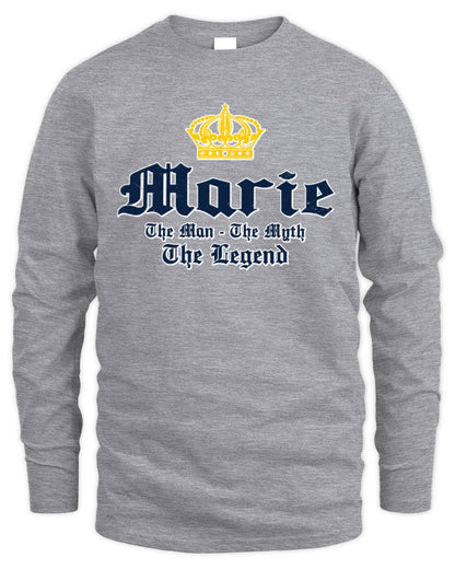 The Man The Myth The Legend Corona Beer T-Shirt MARIE M1-S83 / Men's Long Sleeved T-Shirt / sport grey