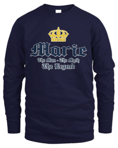 The Man The Myth The Legend Corona Beer T-Shirt MARIE M1-S83 / Men's Long Sleeved T-Shirt / navy