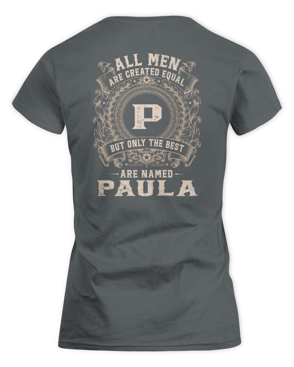 All Men Are Created Equal Cool Logo Shirt PAULA M1-60 / Women's Standard T-Shirt / charcoal