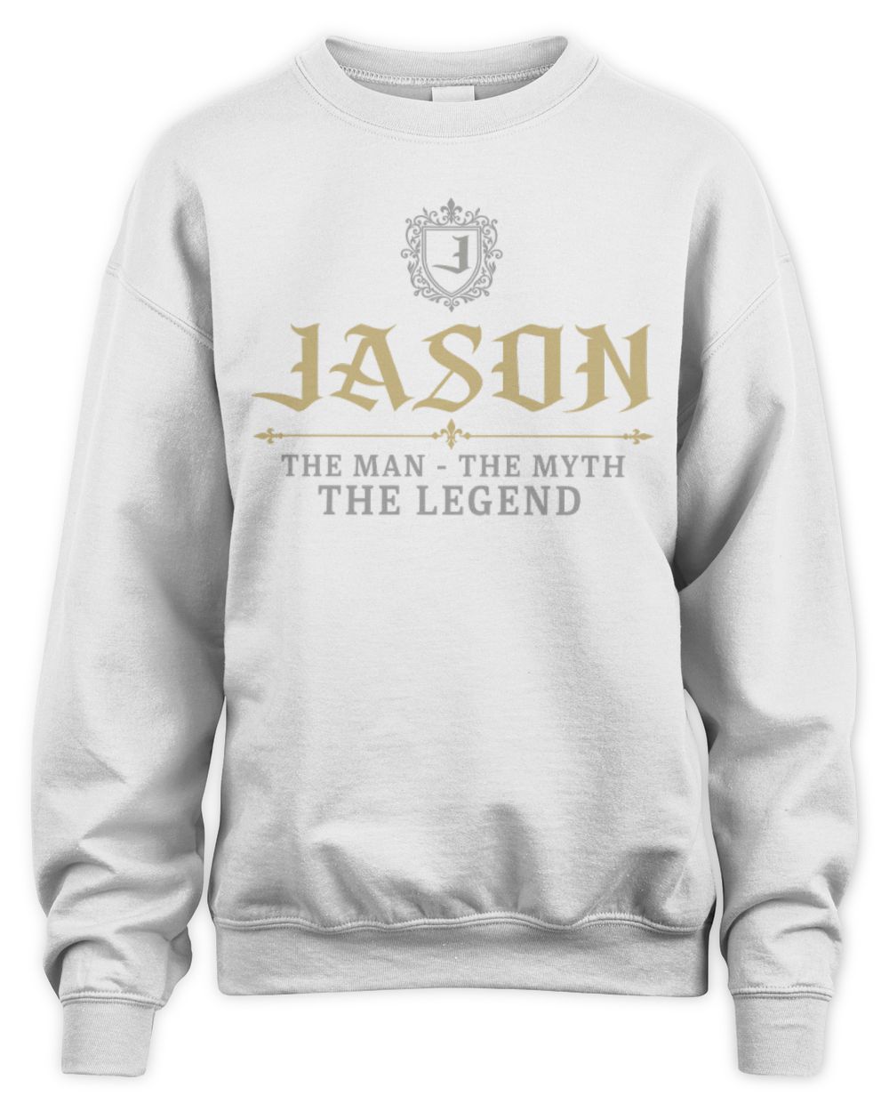 The Man The Myth The Legend Western Shirt JASON M1-78 / Unisex Sweatshirt / white
