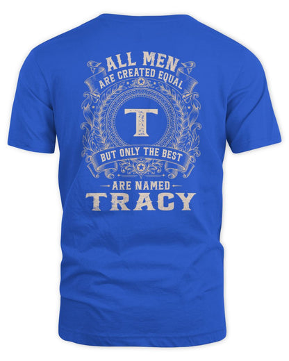 All Men Are Created Equal Cool Logo Shirt TRACY M1-60 / Unisex Standard T-Shirt / royal