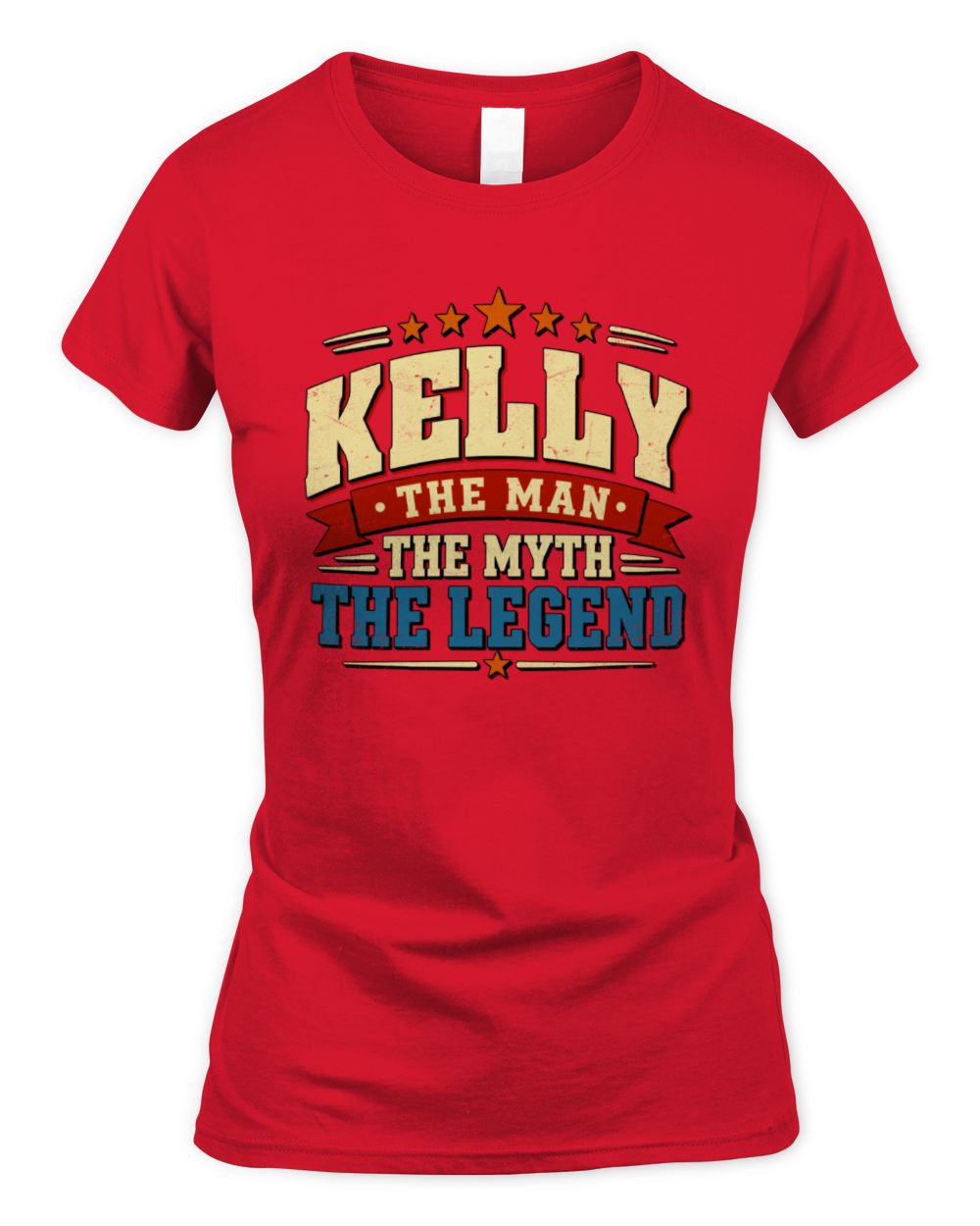 The Man The Myth The Legend Ribbon Vintage T-Shirt KELLY M1-56 / Women's Standard T-Shirt / red