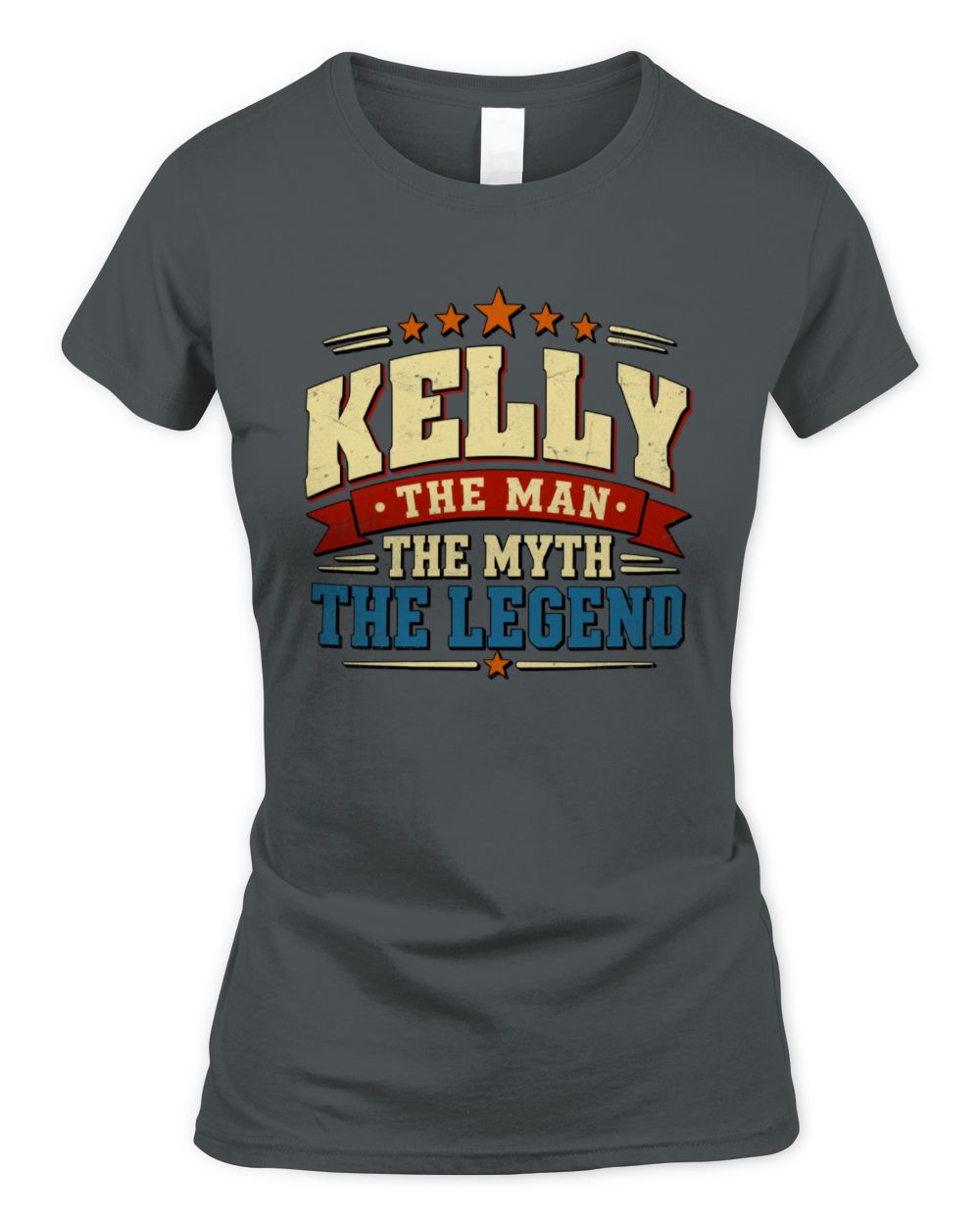 The Man The Myth The Legend Ribbon Vintage T-Shirt KELLY M1-56 / Women's Standard T-Shirt / charcoal