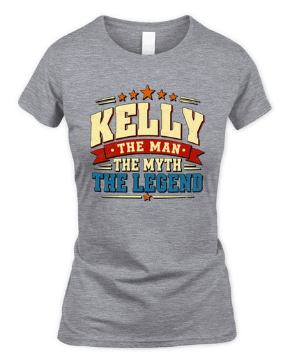 The Man The Myth The Legend Ribbon Vintage T-Shirt KELLY M1-56 / Women's Standard T-Shirt / sport grey