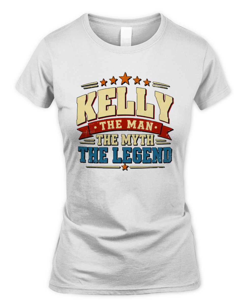 The Man The Myth The Legend Ribbon Vintage T-Shirt KELLY M1-56 / Women's Standard T-Shirt / white