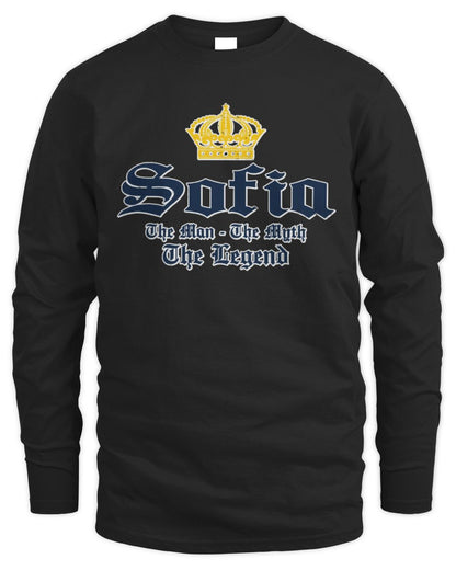 The Man The Myth The Legend Corona Beer T-Shirt SOFIA M1-S83 / Men's Long Sleeved T-Shirt / black