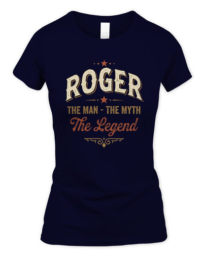 I'm Name I'm Not Rude I Just Have The Balls Funny T-Shirt ROGER M1-77 / Women's Standard T-Shirt / navy