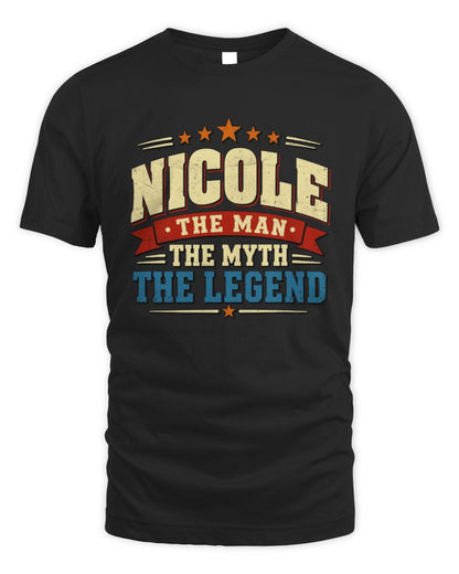 The Man The Myth The Legend Ribbon Vintage T-Shirt NICOLE M1-56 / Unisex Standard T-Shirt / black