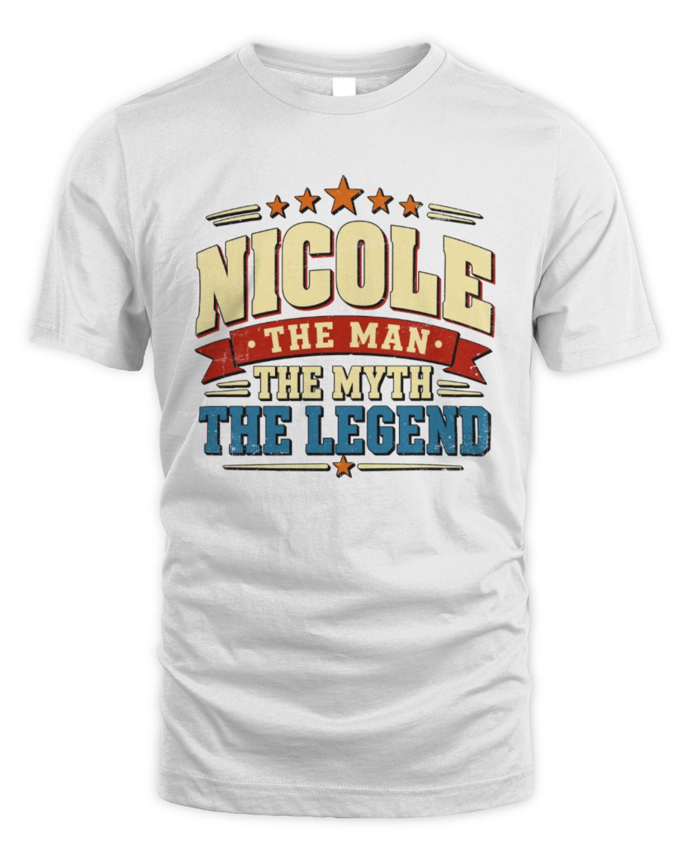 The Man The Myth The Legend Ribbon Vintage T-Shirt NICOLE M1-56 / Unisex Standard T-Shirt / white