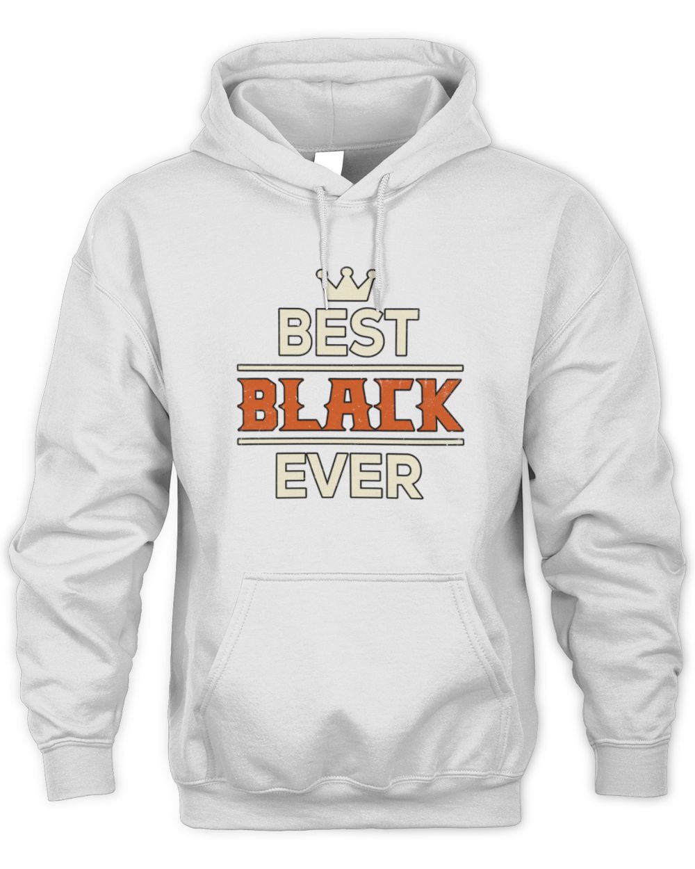 Best Your Name With Crown Shirt BLACK M1-59 / Unisex Hoodie / white