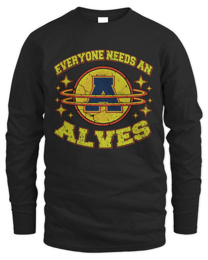 Everyone Needs a Your Name Shirt ALVES M1-76 / Men's Long Sleeved T-Shirt / black
