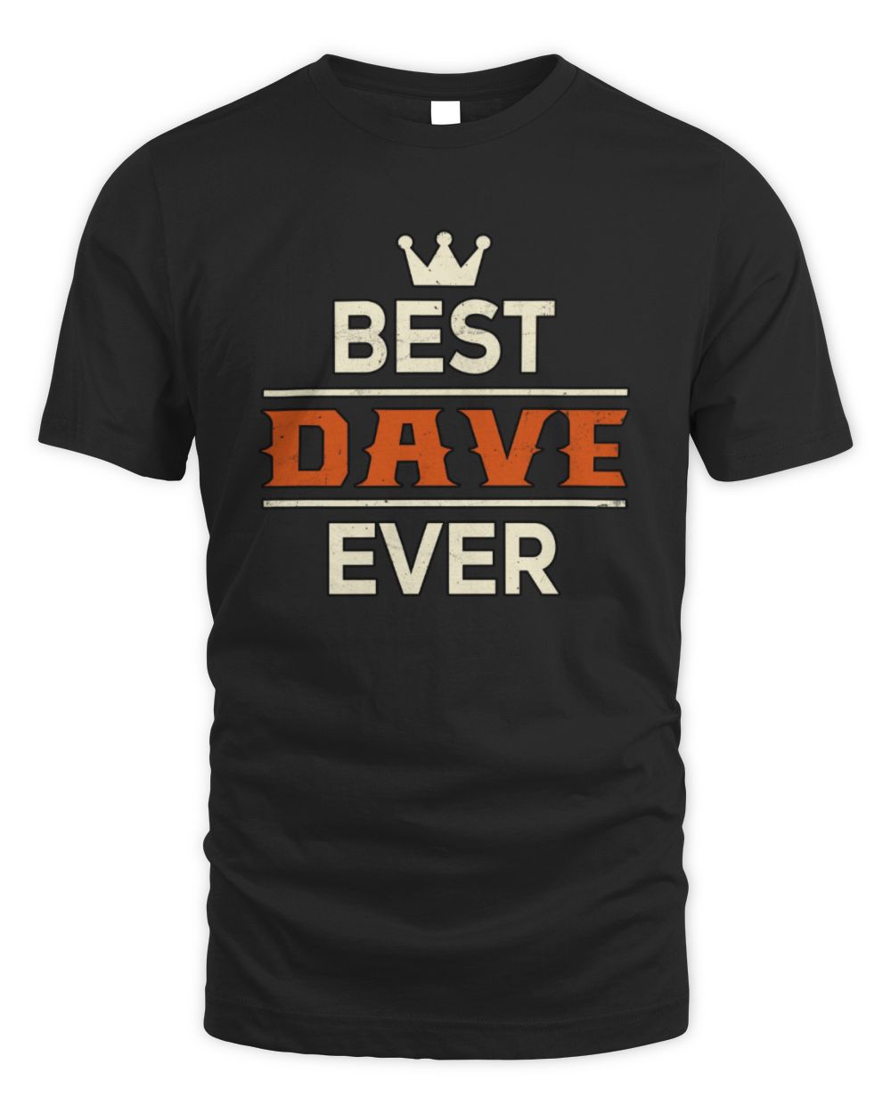 Best Your Name With Crown Shirt DAVE M1-59 / Unisex Standard T-Shirt / black