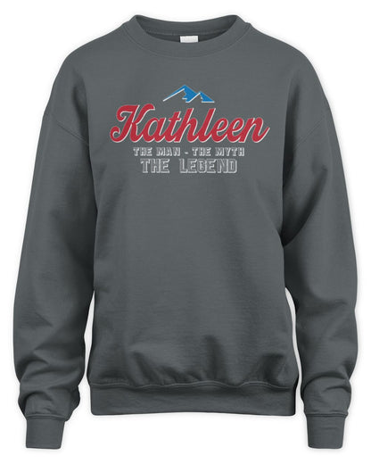 The Man The Myth The Legend Coors Light Beer T-Shirt KATHLEEN M1-S84 / Unisex Sweatshirt / charcoal