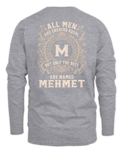 All Men Are Created Equal Cool Logo Shirt MEHMET M1-60 / Men's Long Sleeved T-Shirt / sport grey
