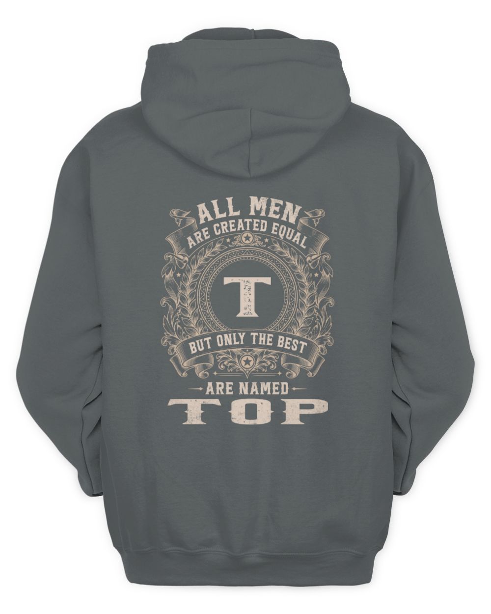 All Men Are Created Equal Cool Logo Shirt TOP M1-60 / Unisex Hoodie / charcoal
