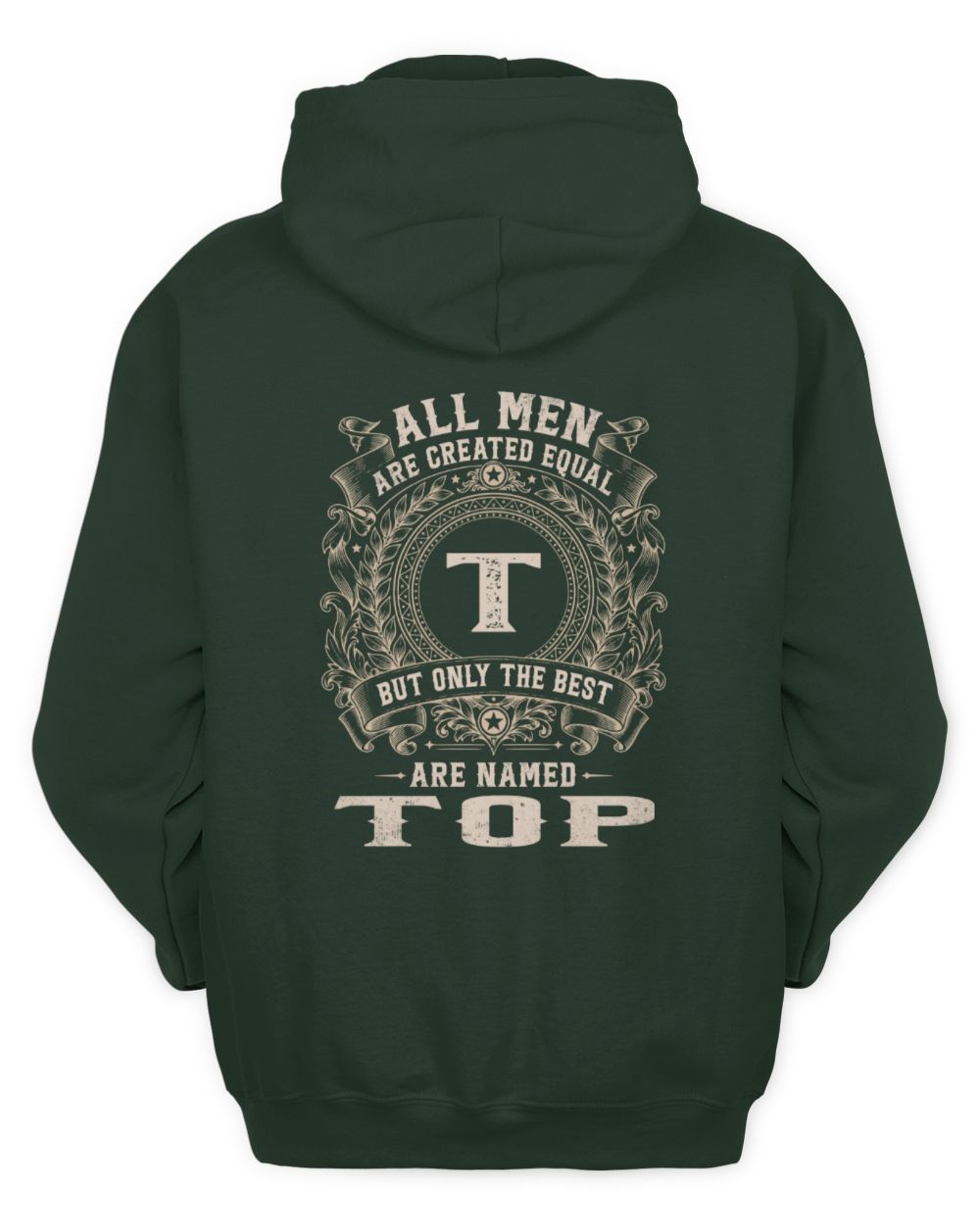 All Men Are Created Equal Cool Logo Shirt TOP M1-60 / Unisex Hoodie / forest green