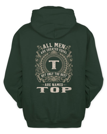 All Men Are Created Equal Cool Logo Shirt TOP M1-60 / Unisex Hoodie / forest green