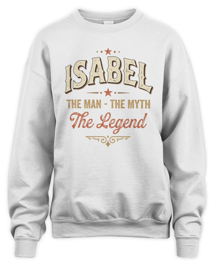 I'm Name I'm Not Rude I Just Have The Balls Funny T-Shirt ISABEL M1-77 / Unisex Sweatshirt / white