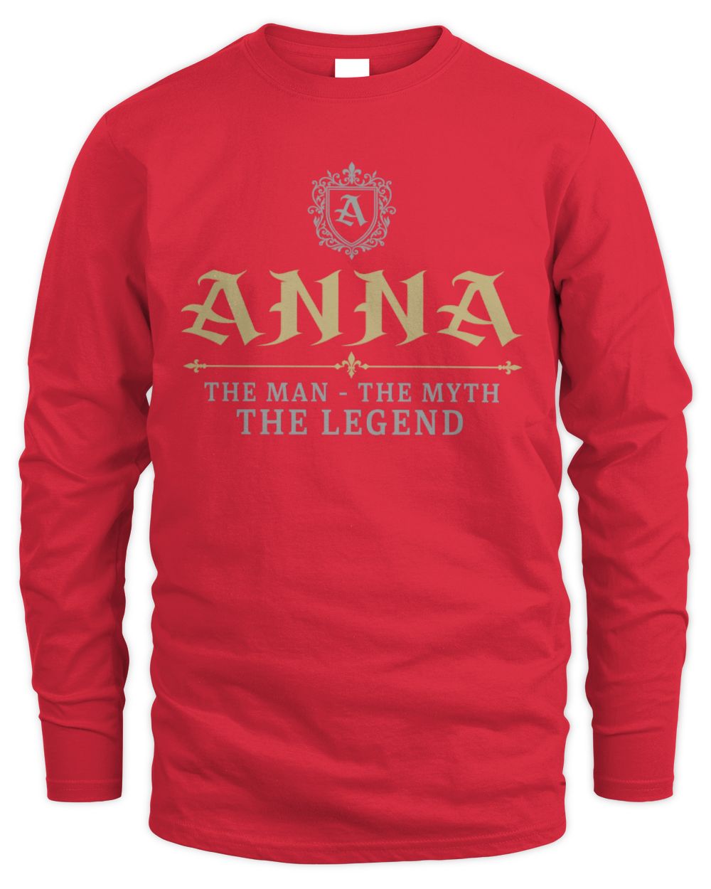 The Man The Myth The Legend Western Shirt ANNA M1-78 / Men's Long Sleeved T-Shirt / red