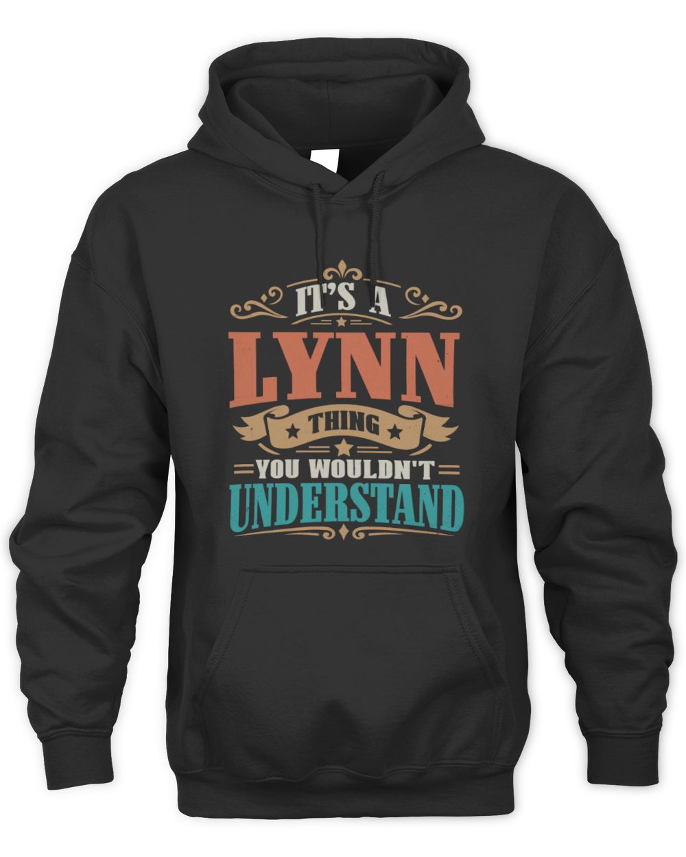 It’s a Name Thing Personalized Retro T-Shirt LYNN M1-47 / Unisex Hoodie / black