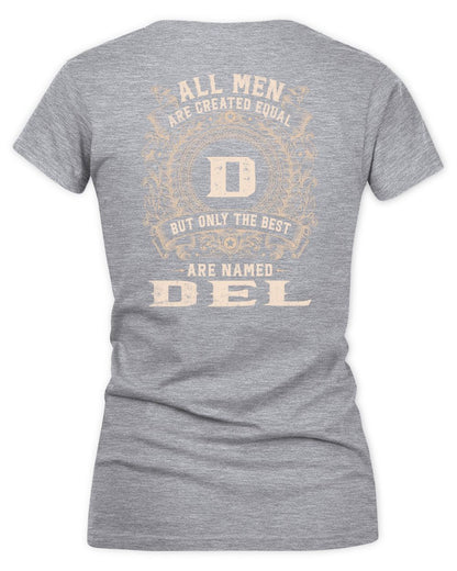 All Men Are Created Equal Cool Logo Shirt DEL M1-60 / Women's V-Neck T-Shirt / sport grey