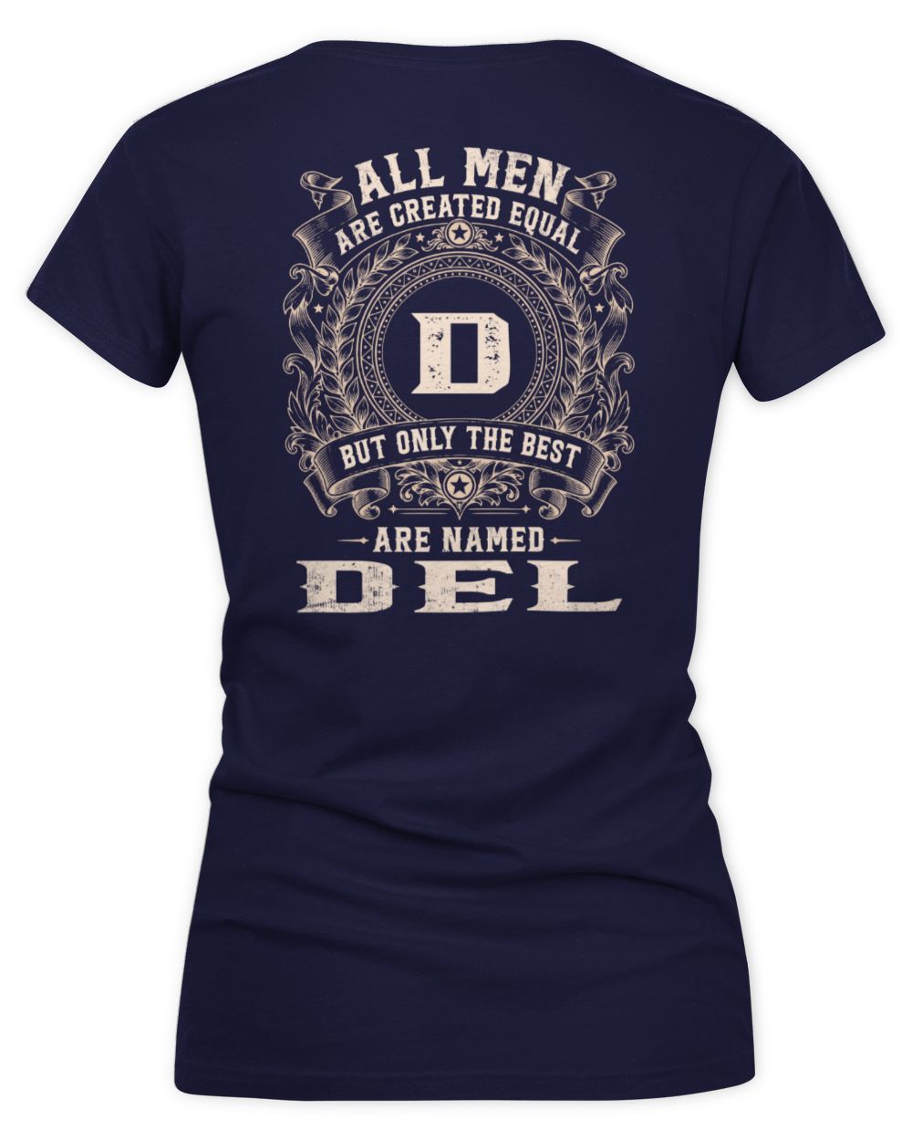 All Men Are Created Equal Cool Logo Shirt DEL M1-60 / Women's V-Neck T-Shirt / navy