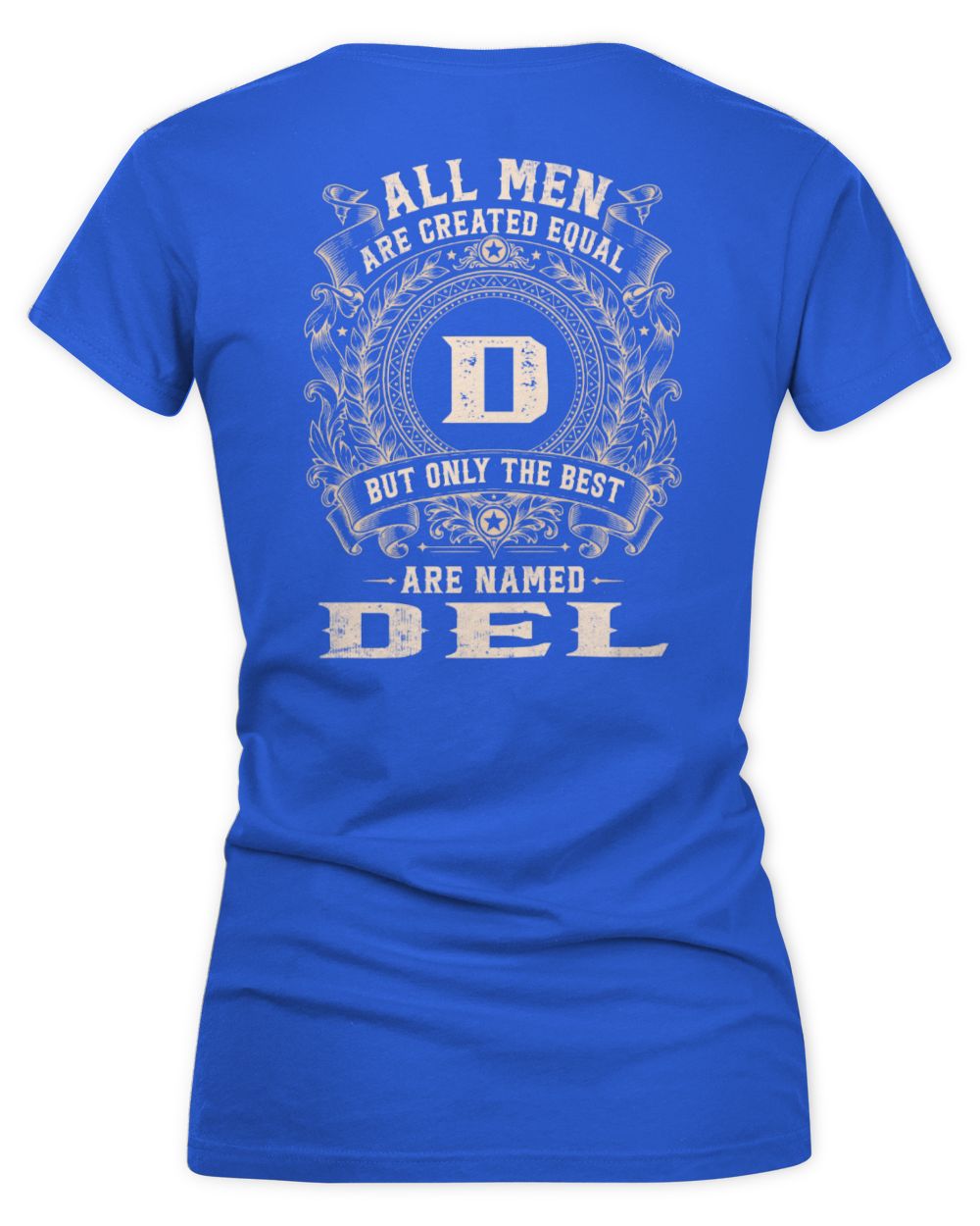 All Men Are Created Equal Cool Logo Shirt DEL M1-60 / Women's V-Neck T-Shirt / royal