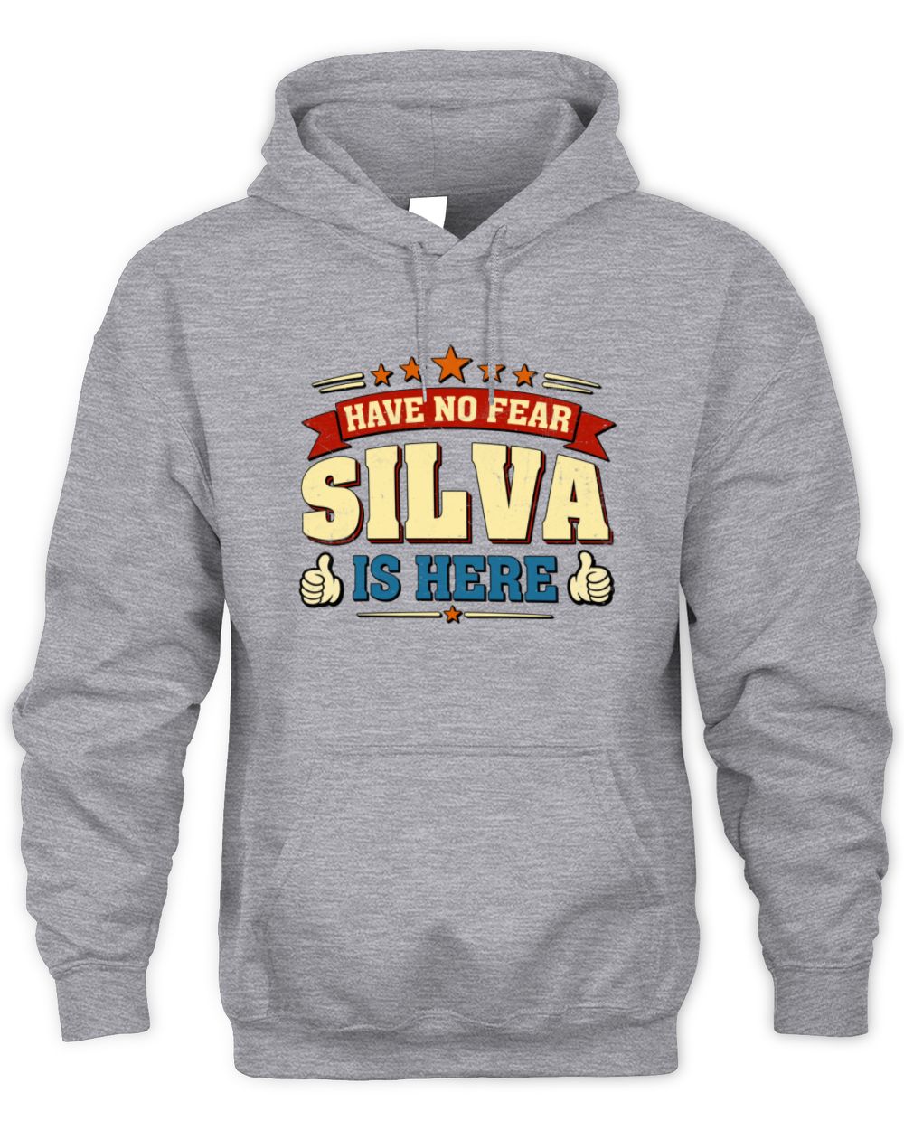 Have No Fear Your Name Is Here Cool Graphic T-Shirt SILVA M1-71 / Unisex Hoodie / sport grey