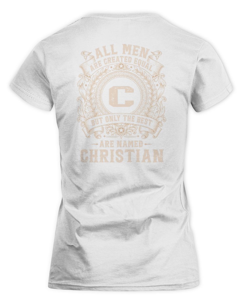 All Men Are Created Equal Cool Logo Shirt CHRISTIAN M1-60 / Women's Standard T-Shirt / white