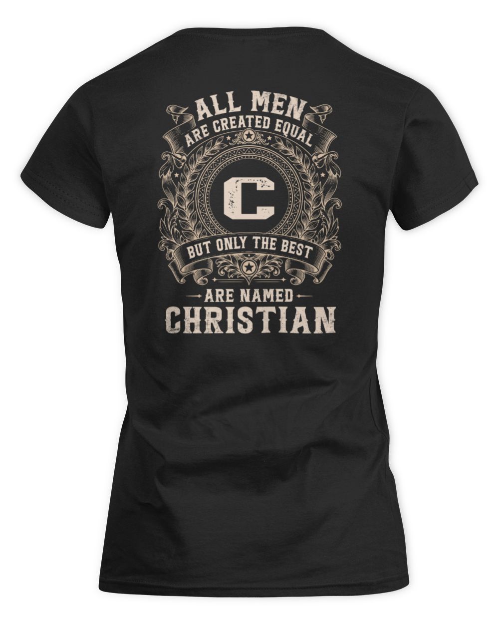 All Men Are Created Equal Cool Logo Shirt CHRISTIAN M1-60 / Women's Standard T-Shirt / black