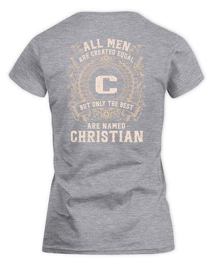 All Men Are Created Equal Cool Logo Shirt CHRISTIAN M1-60 / Women's Standard T-Shirt / sport grey