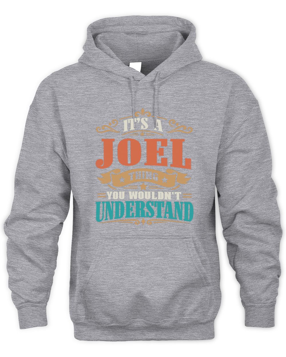 It’s a Name Thing Personalized Retro T-Shirt JOEL M1-47 / Unisex Hoodie / sport grey