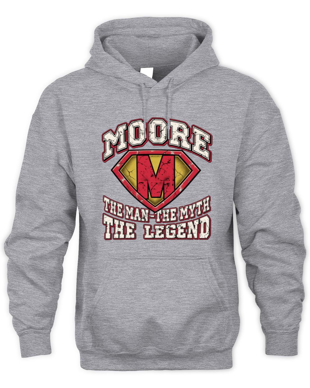 The Man The Myth The Legend Superman Graphic T-Shirt MOORE M1-74 / Unisex Hoodie / sport grey