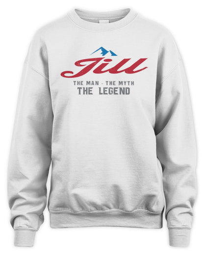 The Man The Myth The Legend Coors Light Beer T-Shirt JILL M1-S84 / Unisex Sweatshirt / white