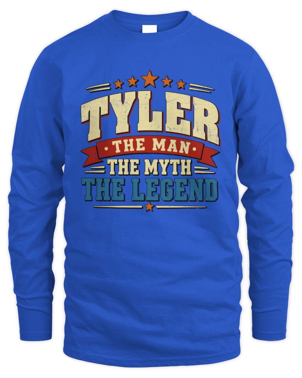 The Man The Myth The Legend Ribbon Vintage T-Shirt TYLER M1-56 / Men's Long Sleeved T-Shirt / royal