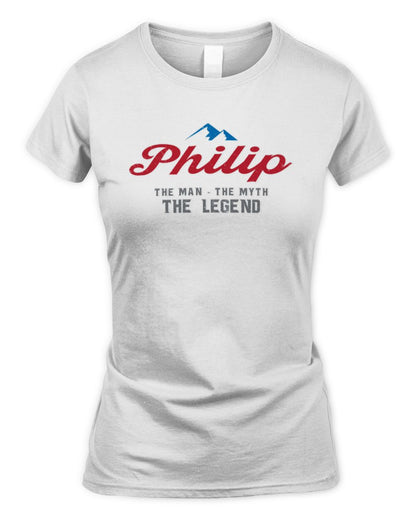 The Man The Myth The Legend Coors Light Beer T-Shirt PHILIP M1-S84 / Women's Standard T-Shirt / white