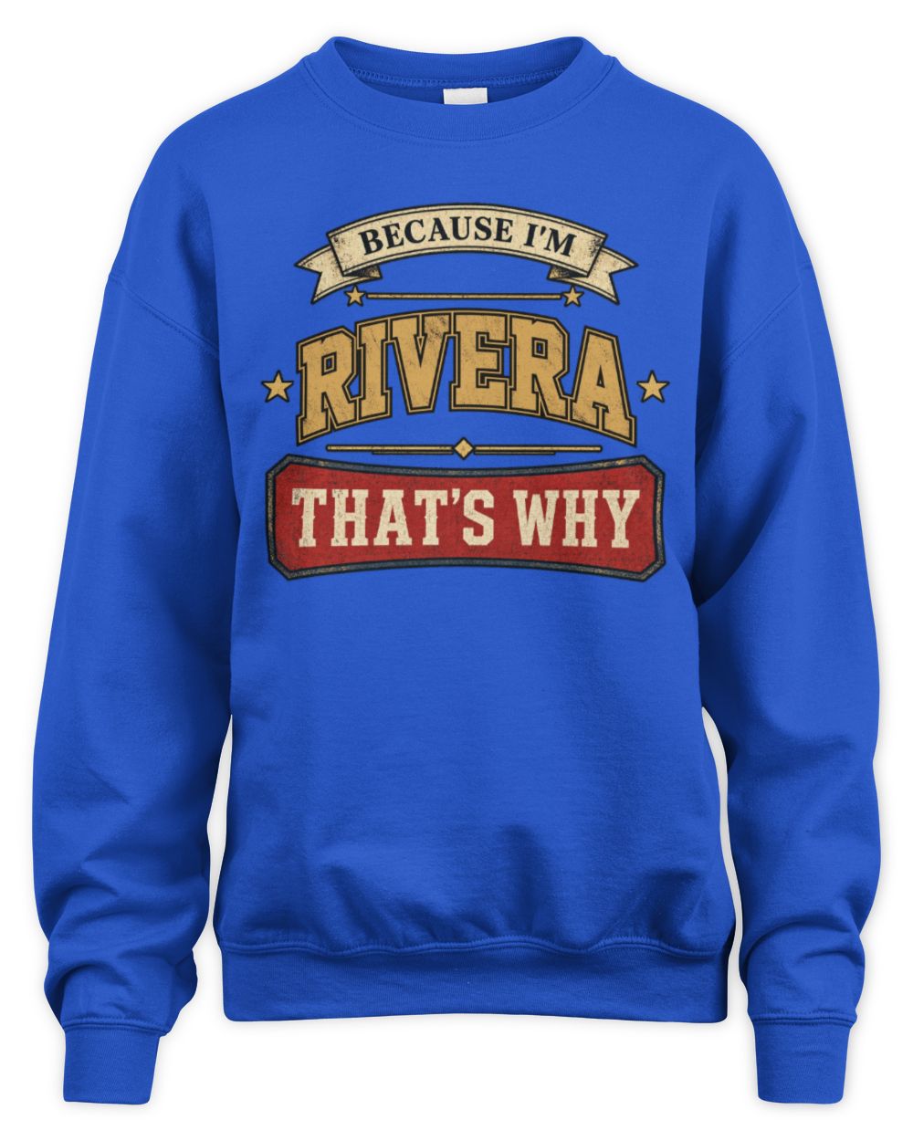 Because I'm Name That's Why Americana T-Shirt RIVERA M1-S88 / Unisex Sweatshirt / royal