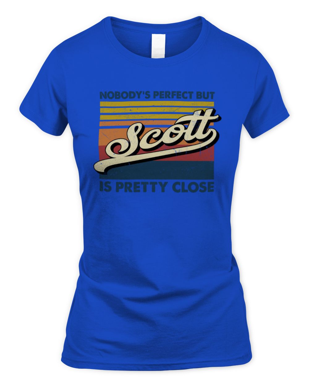 Nobody's Perfect But Your Name Is Pretty Close Retro Shirt SCOTT M1-65 / Women's Standard T-Shirt / royal