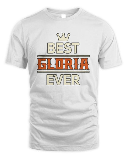 Best Your Name With Crown Shirt GLORIA M1-59 / Unisex Standard T-Shirt / white