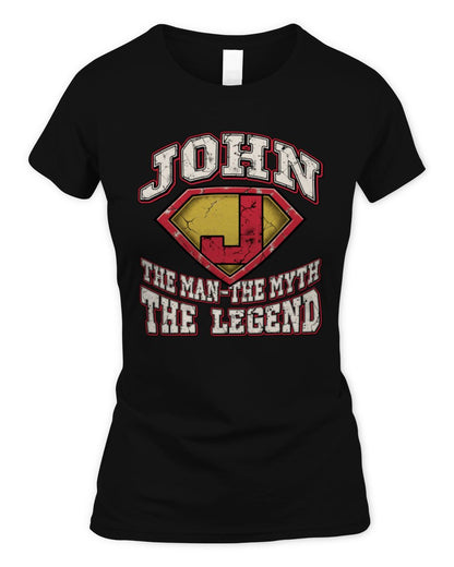 The Man The Myth The Legend Superman Graphic T-Shirt JOHN M1-74 / Women's Standard T-Shirt / black