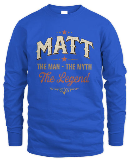 I'm Name I'm Not Rude I Just Have The Balls Funny T-Shirt MATT M1-77 / Men's Long Sleeved T-Shirt / royal