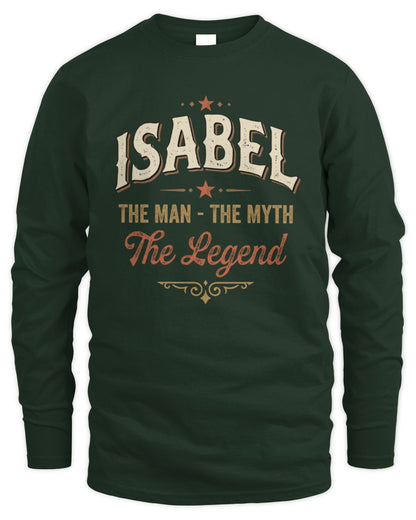 I'm Name I'm Not Rude I Just Have The Balls Funny T-Shirt ISABEL M1-77 / Men's Long Sleeved T-Shirt / forest green